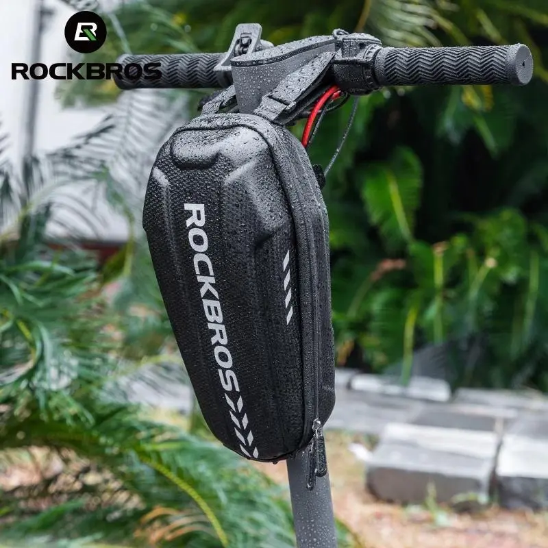 ROCKBROS Scooter Storage Bag Scooter Front Hanging Bag Waterproof Scooter handlebar Bag Folding Bike EVA Hard Shell Scooter Frame Bag