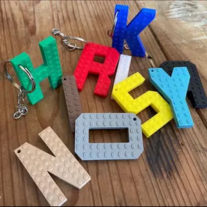 Customizable Building Block Letter Keychains | Back to School | Small Brick Letters | friendship couple