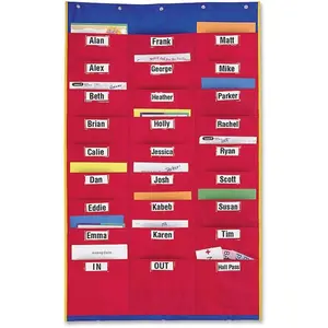 Learning Resources Storage Pocket Organization Station - Label Pockets, Ages 3-17, Write&Wipe, Organizes Items, 45x28" Desk Organizer for Office Stationery & Supplies, Stationary Organizer Holder, Table Organizers