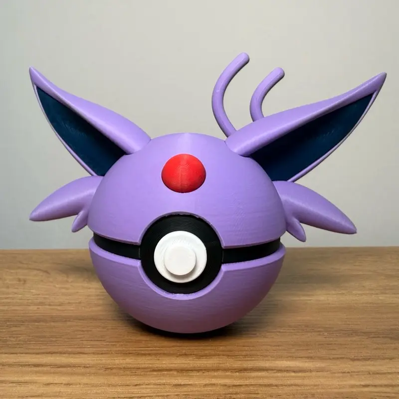 Espeon Ball - Made to Order, High-Quality PLA, 3D Printed Pokeball Figure, Decor