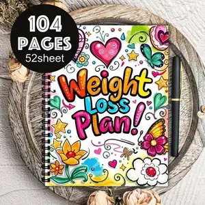 Weight Loss Plan Notebook, Weight Management Journal, Dieting and Weight Reduction Planner, Meal Planner, Ideal for Fitness Enthusiasts