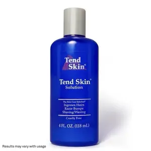 Tend Skin Solution for Unsightly Razor Bumps, Ingrown Hair and Razor Burns, Post Shaving and Waxing Toner for Men and Women, Made in USA, 4 Oz Body Remedy  Men's Spot Bump Treatment Aftershave Skin Treatment Wash Cle silky anser shave