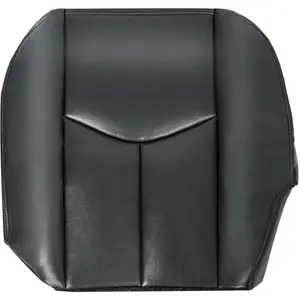 Driver Side Bottom Seat Cover Replacement Compatible with 2003-2006 Chevrolet Silverado Avalanche GMC Sierra 1500 2500 3500 & 2007 Classic Left Lower Synthetic Leather Dark Pewter Gray Truck