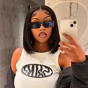 【Flashsale】ISEE Wear Go Straight Short Bob Wig 6*4 Glueless Pre-plucked Hairline Pre-cut Lace Wig Beginner Friendly Gift for Girlfriend/Wife/Family   Vacation Hair #Summervibes#ISEECrochetNewArrivals
