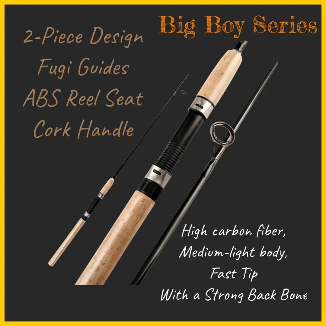 Upper Deck Carbon Medium Light 2-Piece Jigging Rod - Big Boy Series