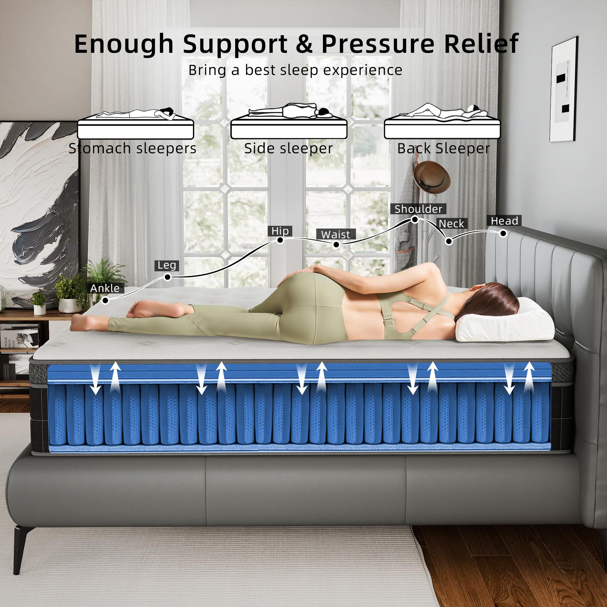 Medium Firm Hybrid Mattress in a Box Cooling Memory Foam Motion Isolation Edge Support Upgrade Your Sleep (Twin/Full/Queen/King) Medium Firm Hybrid Mattress in a Box Cooling Memory Foam Motion Isolation Edge Support Upgrade Your Sleep (Twin/Full/Queen/King)