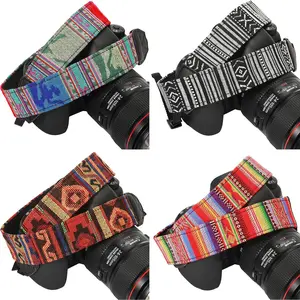 L-WCP001  4 Pcs Vintage Camera Straps for Photographers Woven Adjustable Universal Neck Shoulder Crossbody Strap Quick Release for All DSLR SLR Camera, Photographer Gift for Men Women, 4 Styles