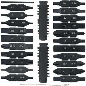 22PC Flat Bit Kit Set for Leatherman, Replacement Double-Ended Flat Screwdriver Bits with Holder-#1  Phillips + 3/16 Flat Head+T15 Torx for Leatherman Multi-Tool Accessories (S2 Steel)