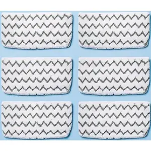 Replacement Pads for Steam Mop - 6 Pack Compatible with Shark S1000 S2001 - Washable & Reusable - Microfiber Cleaning Pads for Steam Mop - Fits S1000A S1000C S1000WM S1200 SteamSpot Vinyl