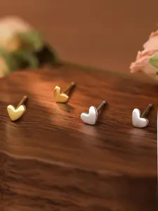 Hypoallergenic Mini S925 Silver Heart Earrings, & Silver Color Options, Perfect Holiday Gift Jewelry Accessories