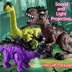 Electronic Brachiosaurus Walking Dinosaur Toys Projection Up Sound & Light Effect Dinosaur Electronic Walking Robot Dinosaur