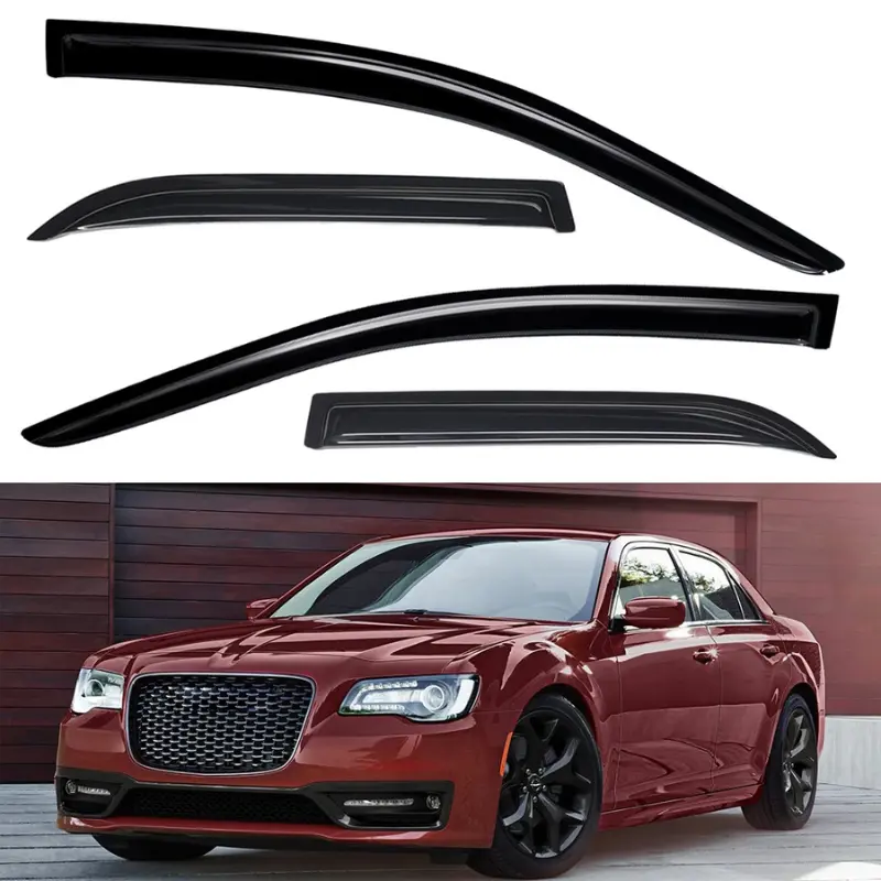 Custom Fit Window Rain Guards for Chrysler 300 - All-Weather Vent Shade Deflectors (4PCS) Exterior Accessories