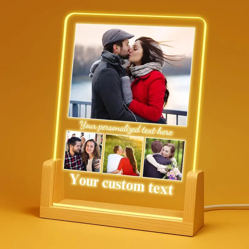 Personalized Memorial Light, Custom DIY LED Plaque, Memory Sympathy Gift, In Loving Memory Keepsake, Bereavement Remembrance Lamp, 3D Acrylic Night Light Decor, Custom Engraved Picture Frame Room Decoration For Pet Lovers