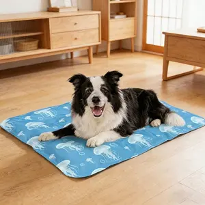Large Thick Pet Ice Pad, Waterproof Bite-Resistant Summer Cooling Mat for Dogs and Cats, Leak-Proof Heat-Relief Sleep Pad for Home
