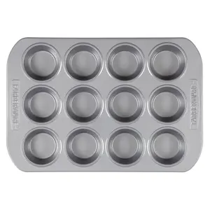 Farberware Classic Nonstick 12-Cup Muffin Pan for Delicious Chocolate Chip Cupcakes & Savory Mini Casseroles