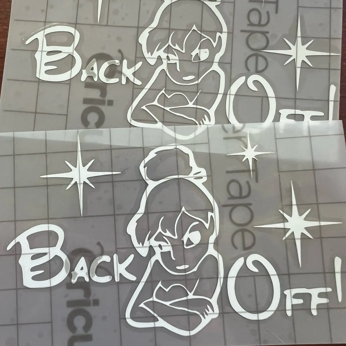 Tinkerbell back off car decal