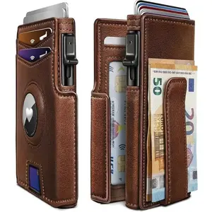Men's Slim Bifold Genuine Leather Wallet - RFID Blocking Anti-Theft Purse with Card Slots, Bill Pocket, ID Window, Minimalist Black Casual Daily Mens Wallet, Ideal Gift for Father's Day, Thanksgiving, Men's Minimalist Wallet