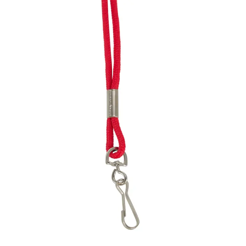 Baumgartens Sicurix Rugged Fabric Hook-Attached ID Card Lanyard - Red Sicurix Standard Lanyard for Name Tag, Badge, Keys & Whistle (24 Each), Name Tag Lanyards