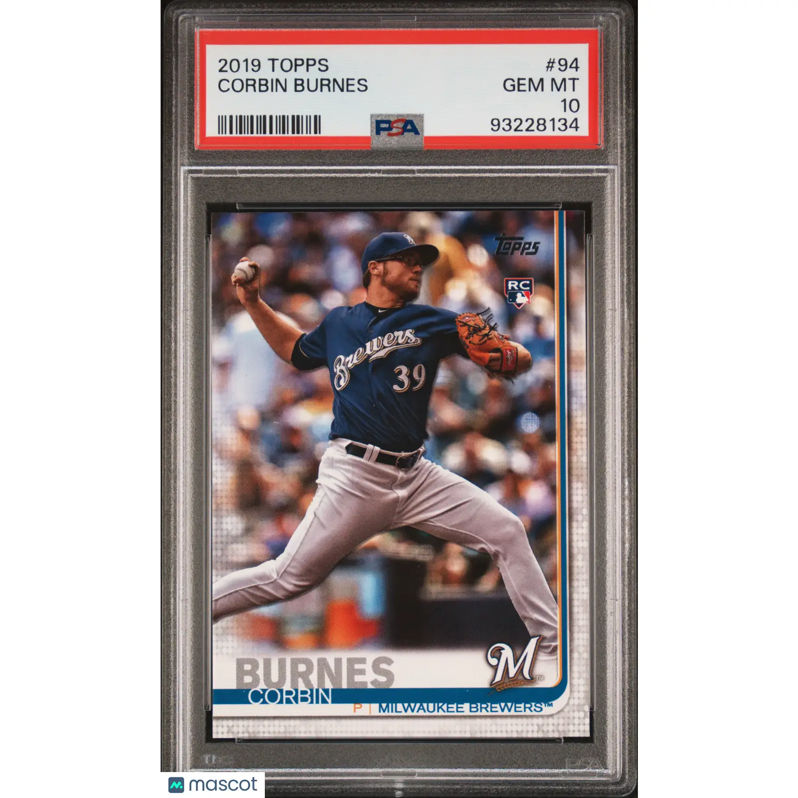 Corbin Burnes PSA 2019 Topps #94 10 93228134