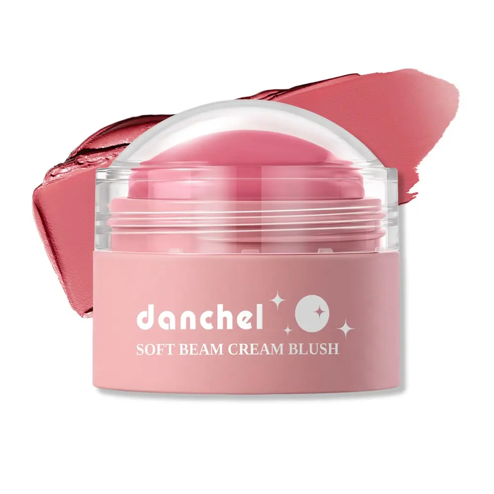 danchel Soft Beam Cream Blush, Multi-Use Makeup for Cheeks, Lips & Eyes, Long-Lasting Wear, Smooth Blendable Creamy Texture, Portable for On-the-Go, Available in 6 Trendy and Versatile Shades, Lip Cheek Tint