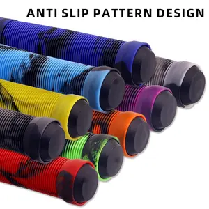 1 Pair B-025 Handlebar Grips with Plugs, Durable Sports Equipment Accessories, Ideal for Enhancing Grip Comfort