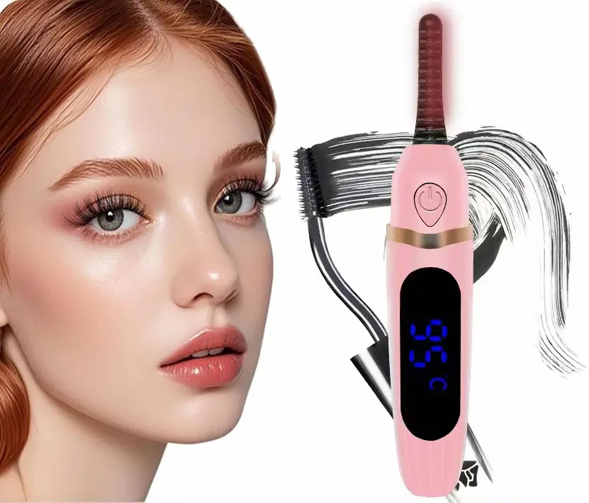 Electric Heated Eyelash Curler with 3 Temperature Adjustment Settings - Compact & USB Rechargeable Tool for Enhanced Curls, Quick Heat, Travel Size, White - Ideal Valentine's Day Gift, Usb Charge, Curl Enhancing, Eyelash Curlers, Single Item, Anniversarie