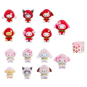 【TOPTOY】Sweet Strawberry Series Plush Pendant Blind Box, Cute Figures, Desktop Ornament, Collectible Toys, Birthday & Holiday Gift,Summervibes