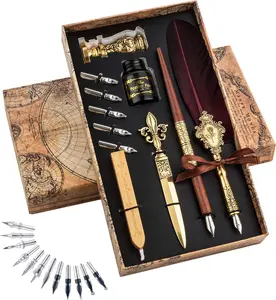 Pen and Ink Set - Quill Pens Calligraphy Pen Set Fountain Dip Pen