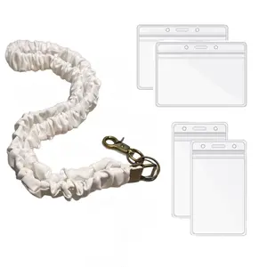 Stretchy PVC Lanyard 17.5-Inch - Soft & Hypoallergenic Fabric - Tangle-Free Design - Perfect for Keys, Badges, & Phones - Handmade Charm Good Luck Gift Bag Keychains Ball Cute Simple Elegant Design Student Welcome Backpack Tags