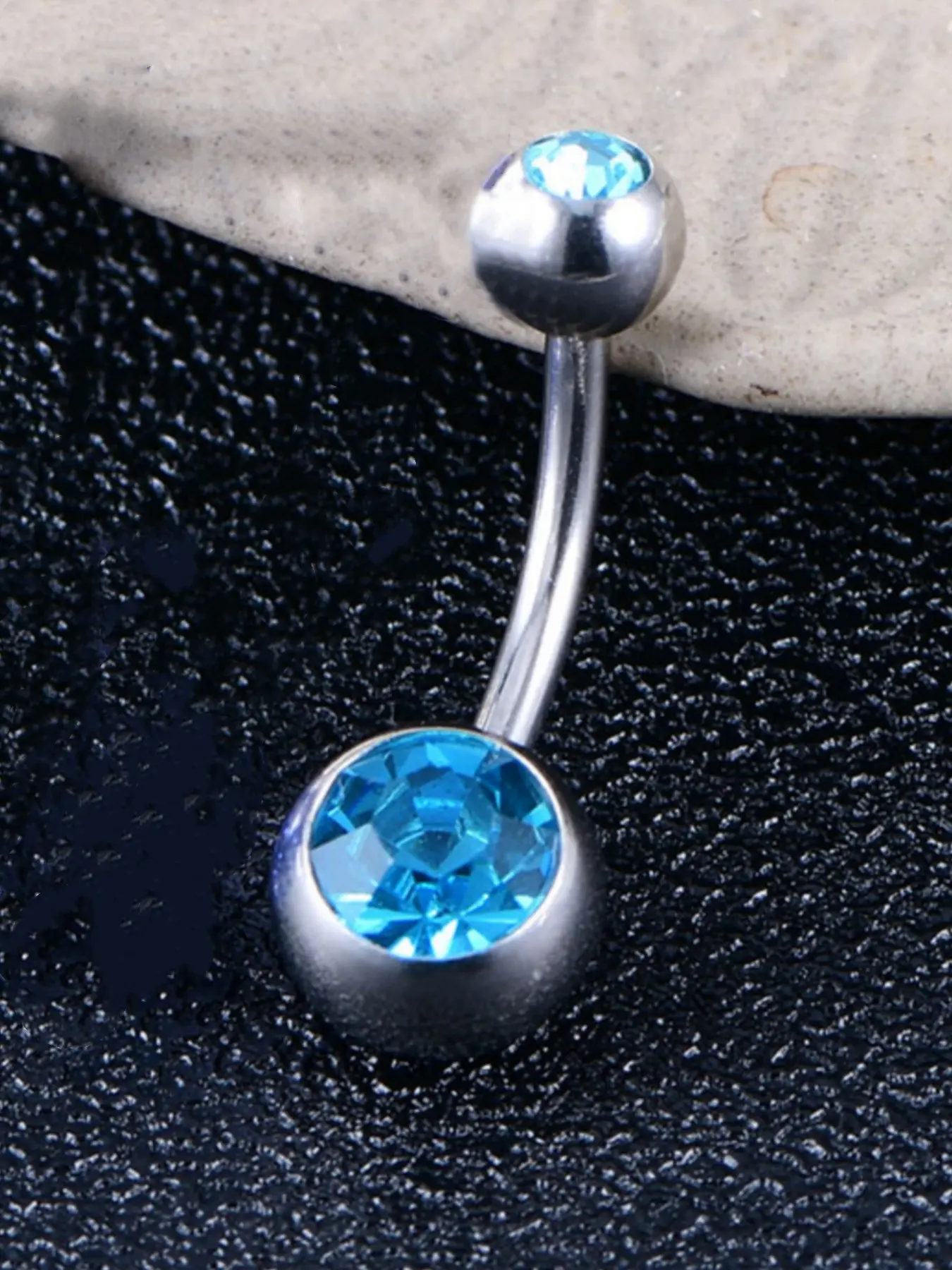14g Belly Button Rings G23 Titanium Steel, Surgical Stainless Steel Navel Barbell Rings, Body Piercing Jewelry Body Jewelry Accessory Body Jewellery 6/8/10/12/14/16mm