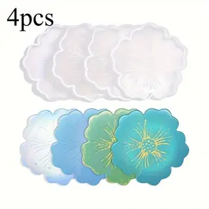 Silicone Resin Tray DIY Mold Flower Sakura Shaped Geode Agate Platter Epoxy Molds Coaster Mold, For Fruit Cup, Serving Board And Home Decoration