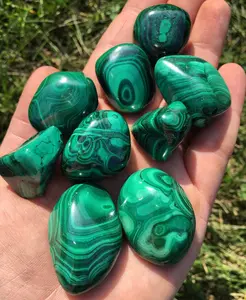 Malachite Tumbled Stone - Polished Natural Malachite