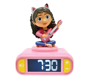 Lexibook Gabby's Dollhouse Night light Alarm Clock with Sounds