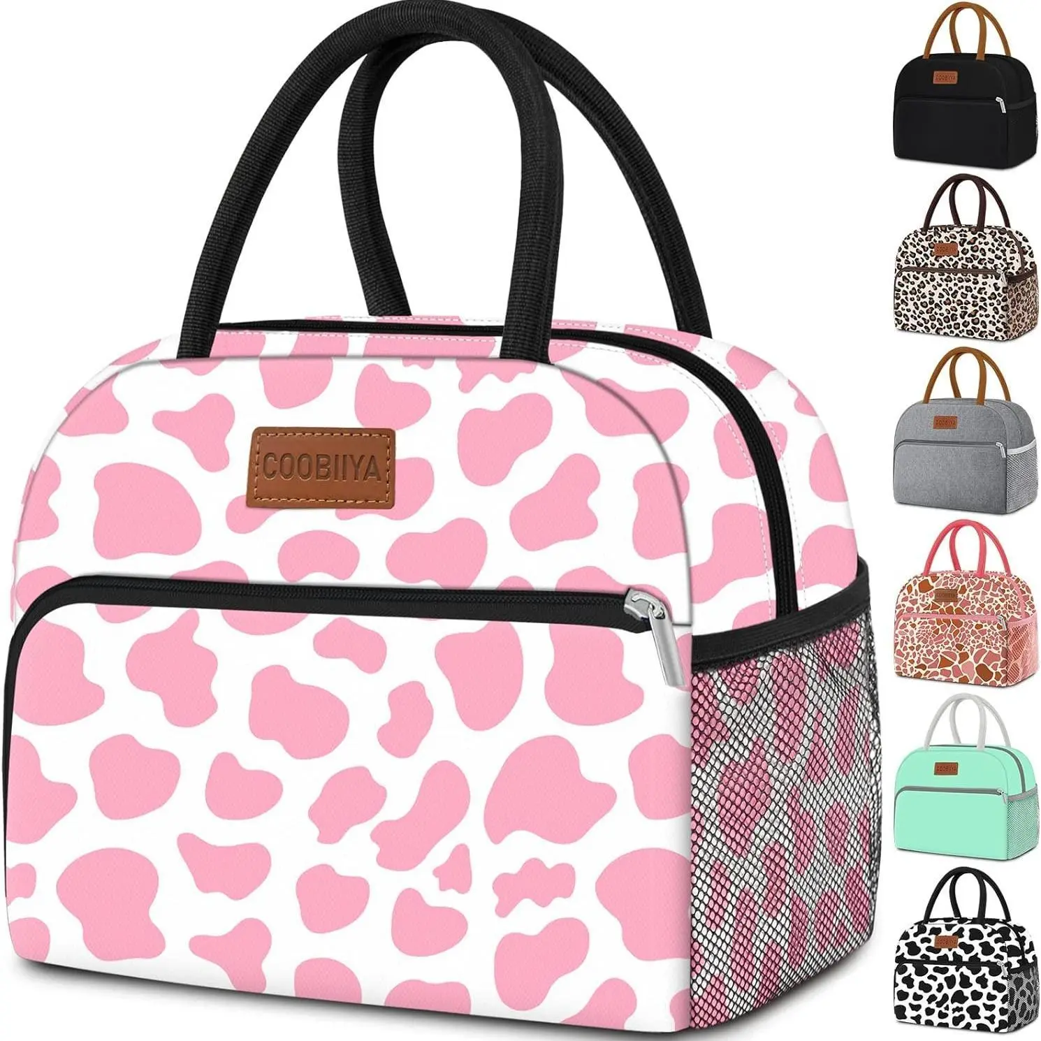 Coobiiya Lunch Bag for Women and Men, Modern Splash-Proof Insulated Cooler Tote with Pockets, Large 10L Reusable Thermal Bag for Work, Office & Travel, Insulated Lunch Bag