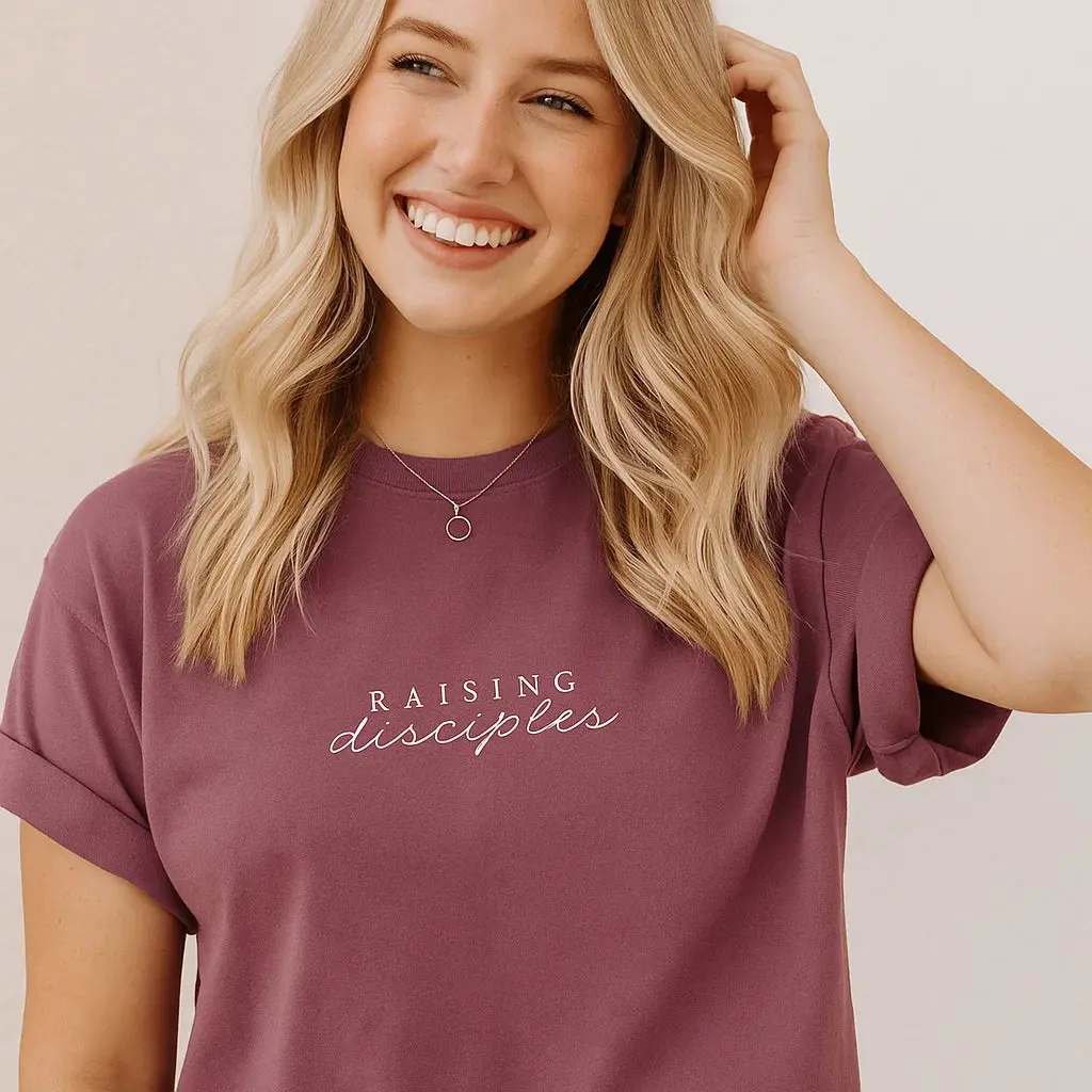 Bella Canvas 3001 “Raising Disciples” T-Shirt – Inspirational Christian Graphic Tee, Soft Premium Cotton Unisex Shirt