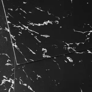 VEVOR Self Adhesive Vinyl Floor Tiles 12 x 12 inch, 50 Tiles 1.5mm Thick Peel & Stick, Black Marble Texture DIY Flooring for Kitchen, Dining Room, Bedrooms & Bathrooms, Easy for Home Decor