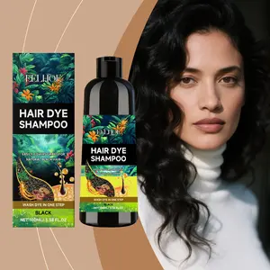 Hair Dye Shampoo 100ML Cover Hair, Gentle Herbal Essence Plant Extract Nourishing Smooth Moisturizing Glossy, Suitable for All Hair Types