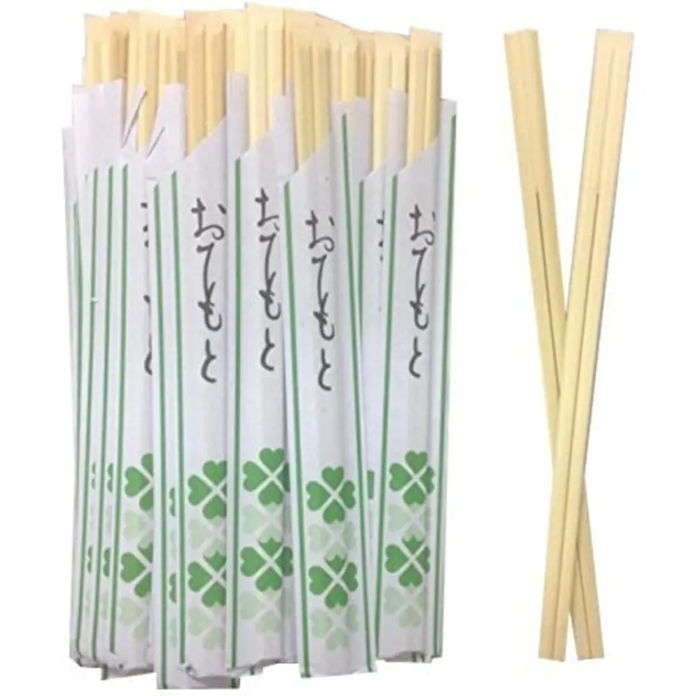 Disposable Wooden Chopsticks - 40 Pairs Individually Wrapped, Biodegradable Natural, No Splinters, UV Sanitized Eco-Friendly Tableware for Restaurant Events, Dinner, Sushi Kitchen Cutlery, Straight Chopsticks