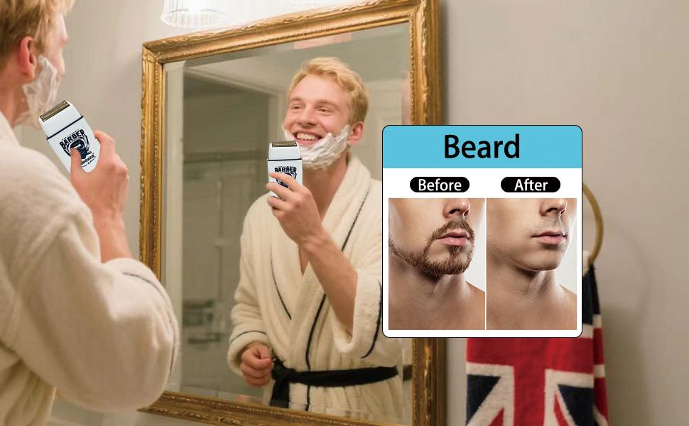 Professional Hair Clippers for Men - Cordless Beard Trimmer & T-Blade Hair Trimmer for Men, Rechargeable Clippers for Hair Cutting