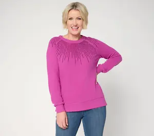 Jingle Belles by Kim Gravel Starburst Sequin Knit Top