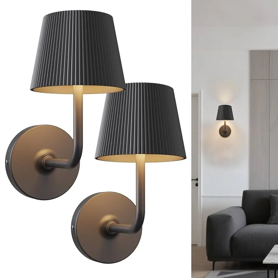 Modern Wireless Wall Light with Remote Control, Rechargeable Lithium Battery, 3 Color Modes, Matte Surface, Indoor Wall Lighting, Home Decor Light, Decorative Wall Light