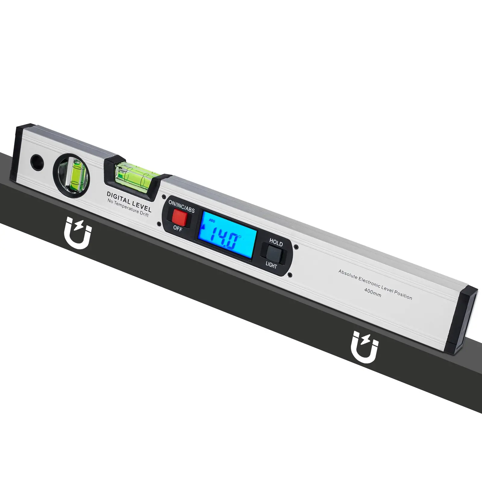 16-Inch Digital Spirit Level & Protractor, Industrial Heavy Duty Inclinometer Angle Gauge Finder, Magnetic Base with Backlight, Precision Measurement Tool, Hardware