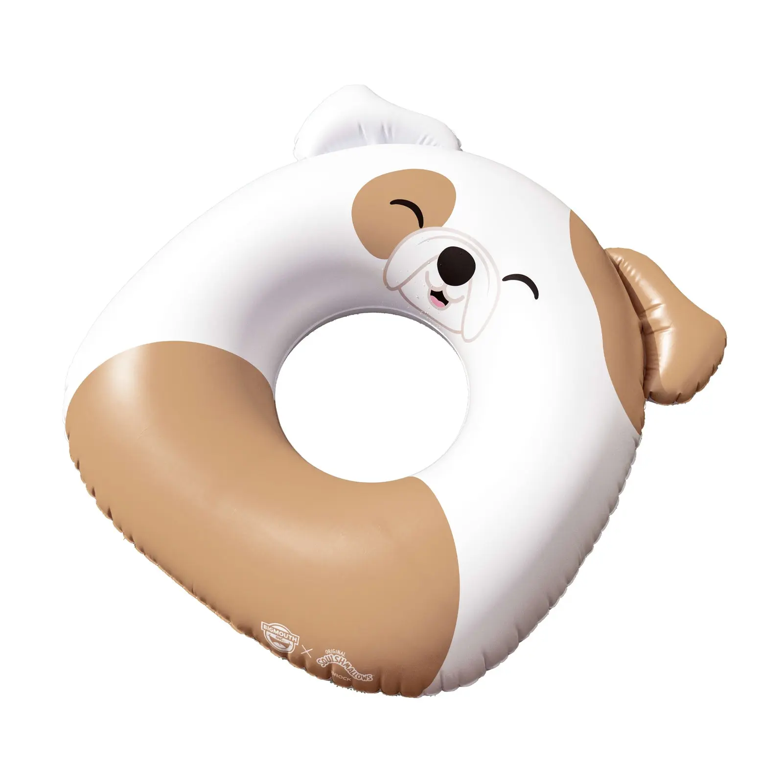 Squishmallows Brock the Bulldog 36 in Foam Ring Float by BigMouth Inc, Pool Water Toy for Ages 12+