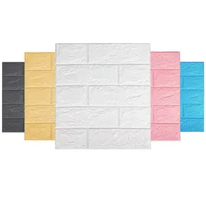 3D Self-Adhesive Brick Pattern Wallpaper, Waterproof and Stain-Resistant, Easy to Clean, Ideal for Rentals and Home Renovation