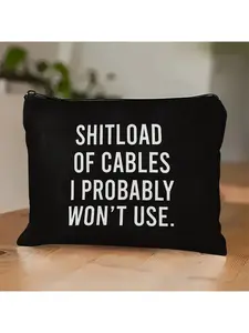 Shitload of Cables Bag Cable Storage Gift for Charger and Cable Accessory Bag, Travel Organizer, Charger Storage, Airplane Bag, Gift for Mom Dad