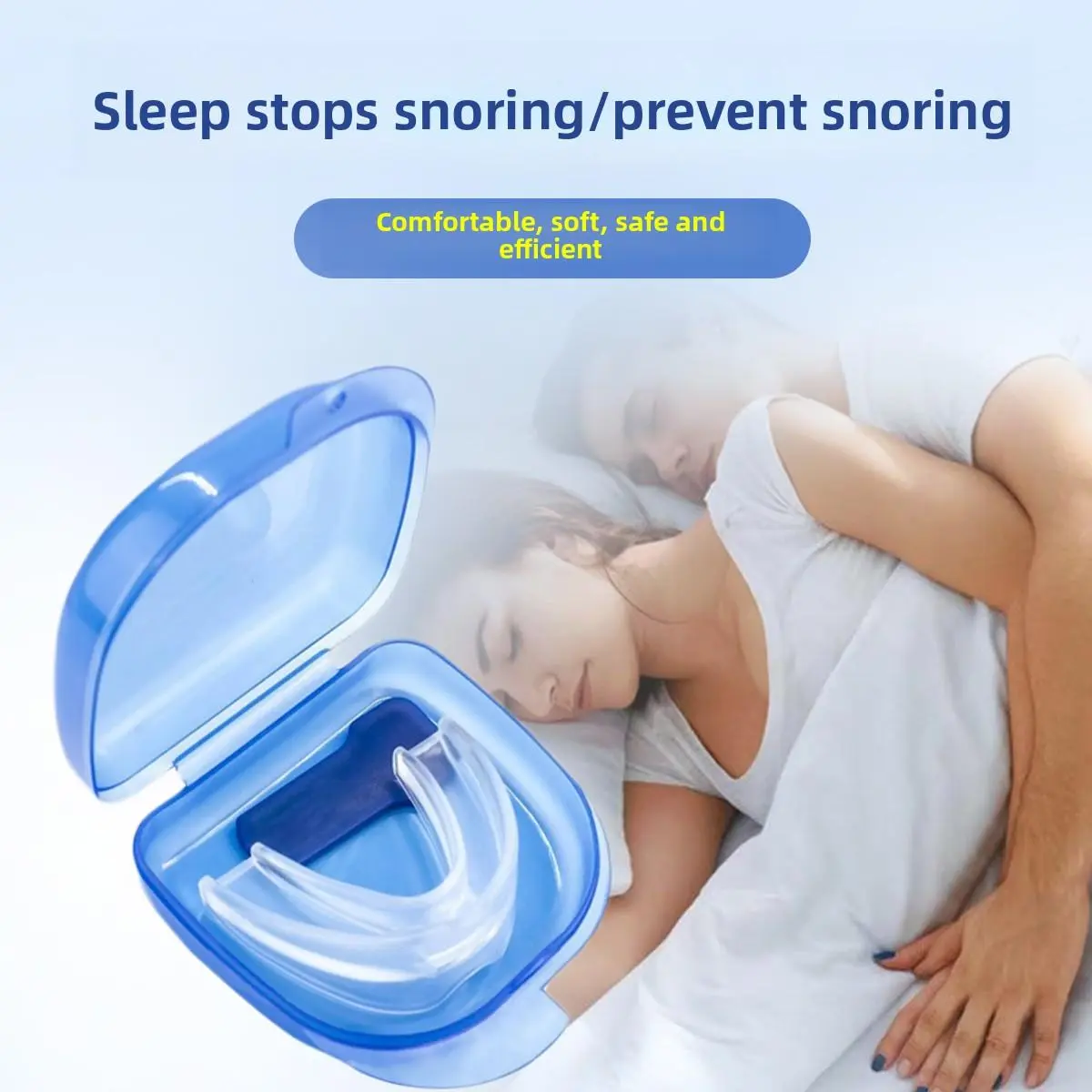 Anti-snoring device, anti-snoring, physical anti-snoring device, Unisex anti-grinding double-sided silicone mouth guard