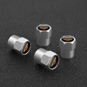 4Pcs Alloy Car Wheel Tire Valve Caps Dustproof Stem Cover For Harley Davidson Road King FLHRC America ADV 1250 PA1250 Auto Styling Accessories