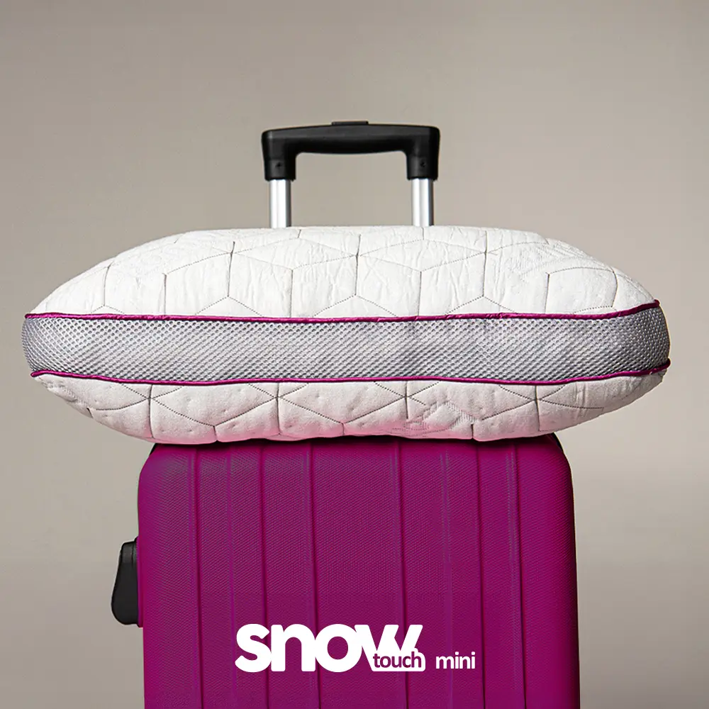 SnowTouch Mini Travel Pillow – Adjustable Memory Foam Travel Pillow with Ergonomic Neck Support, Compact & Portable for Flights, Cars & Everyday Use campingessentials