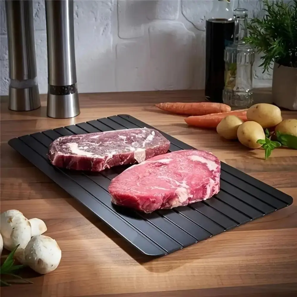 Rectangular Quick Defrosting Tray For Frozen Meat, 1 Count Rapid Thaw Defrosting Tray, Frozen Food Meat Thawing Board For Home Kitchen