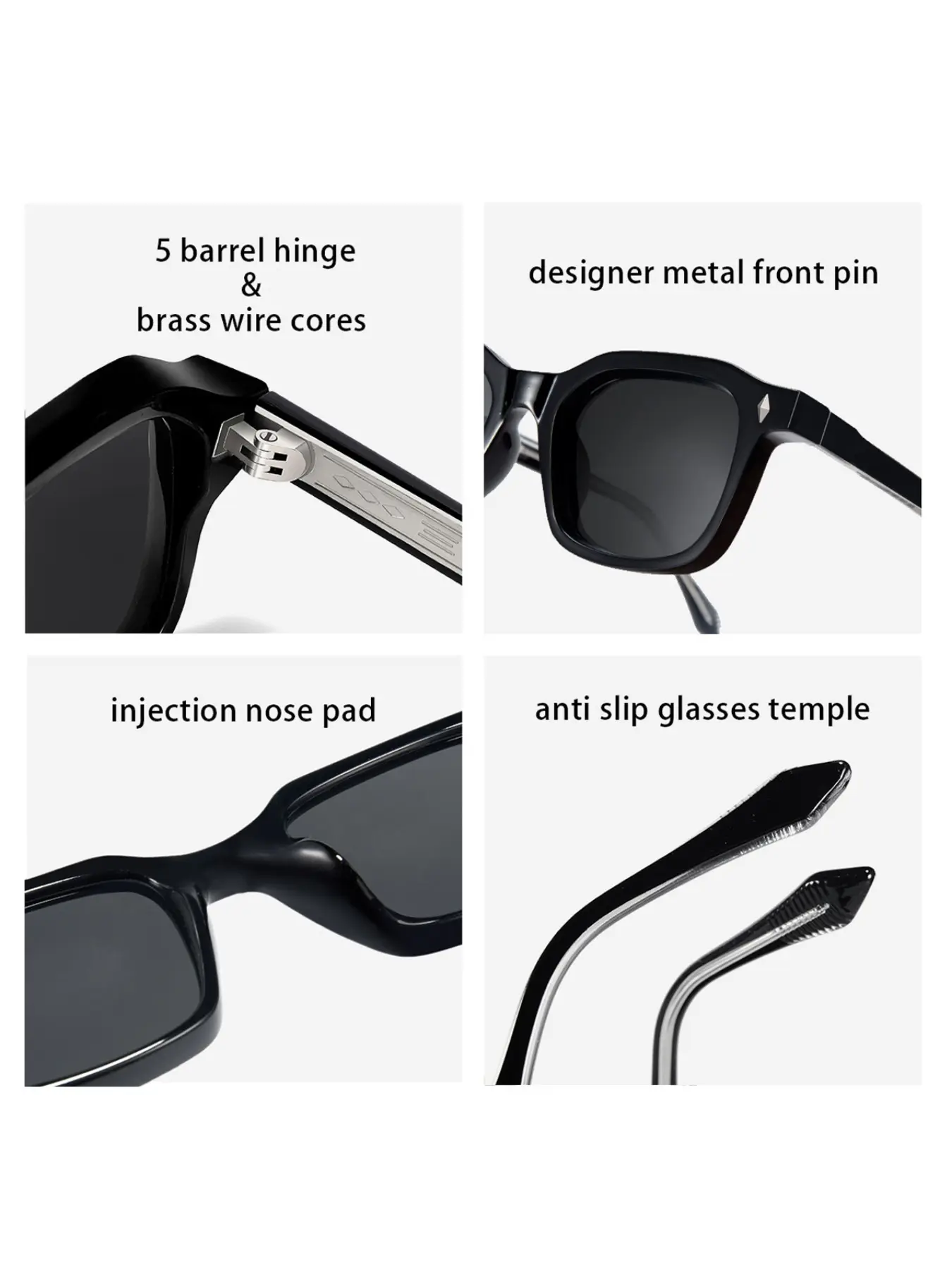 Retro Square Sunglasses Thin Cube Frames UV400 Protection Amazon.com: FEISEDY Polarized Aviator Sunglasses for Men  main image 2